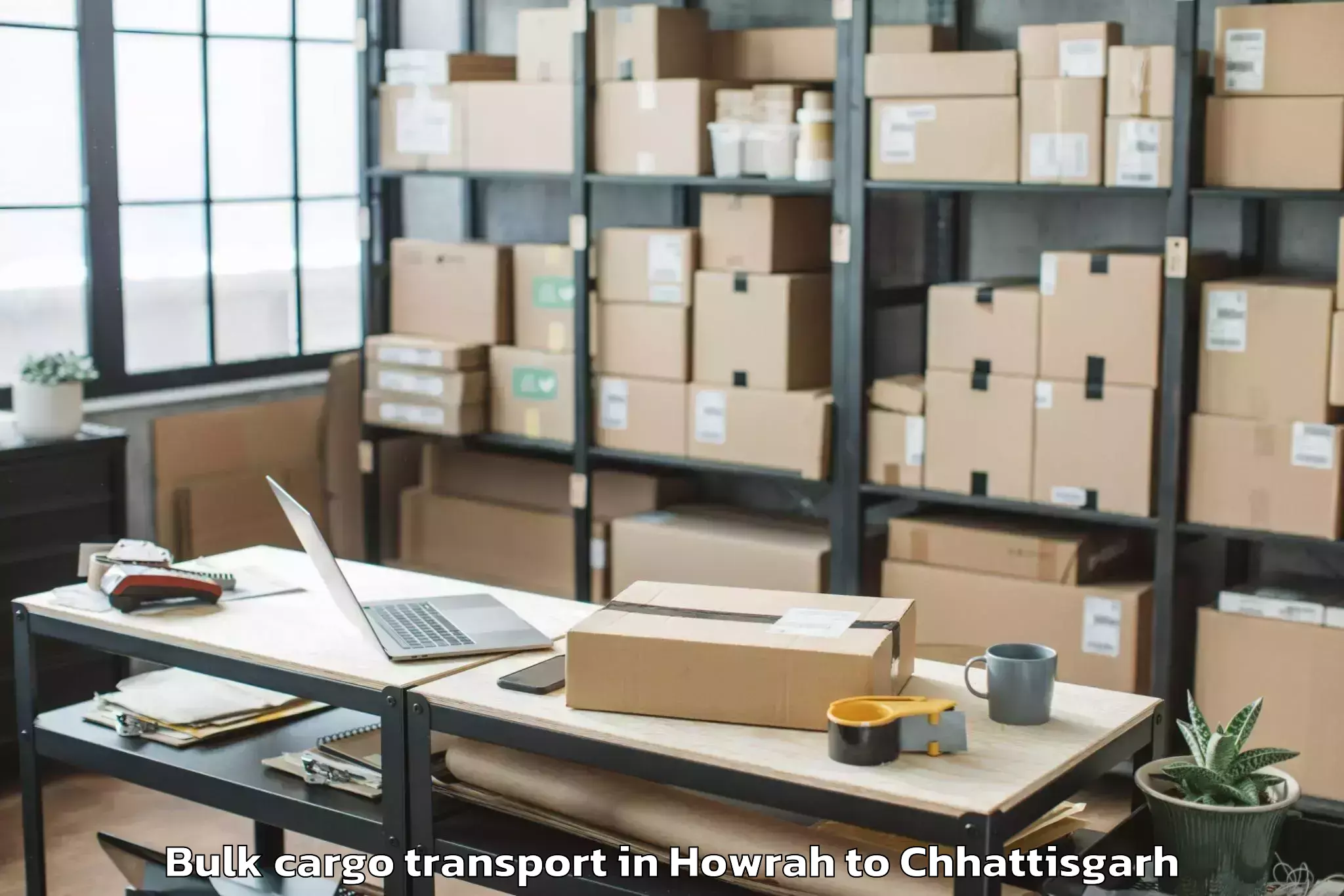 Top Howrah to Bhanupratappur Bulk Cargo Transport Available